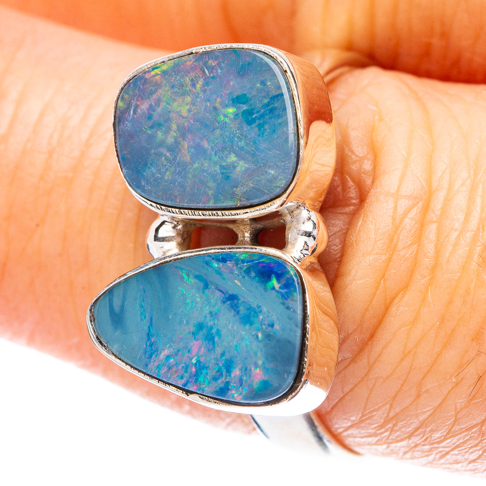 Rare Doublet Opal Ring Size 8.25 (925 Sterling Silver) R4403