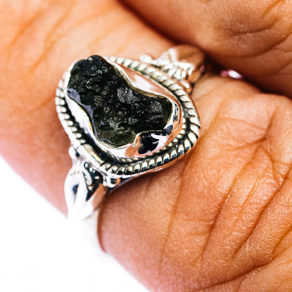 Moldavite Ring Size 7 (.925 Sterling Silver)