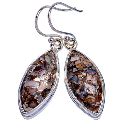 Brecciated Ethiopian Opal Earrings 1 1/2" (925 Sterling Silver) E433014