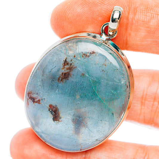 Aquamarine Pendant 1 7/8" (German Silver)
