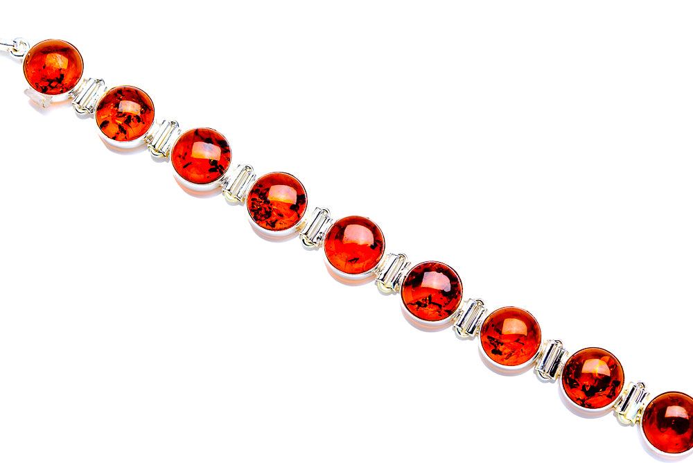 Amber 925 Sterling Silver Bracelets Adjustable (925 Sterling Silver) BR90201