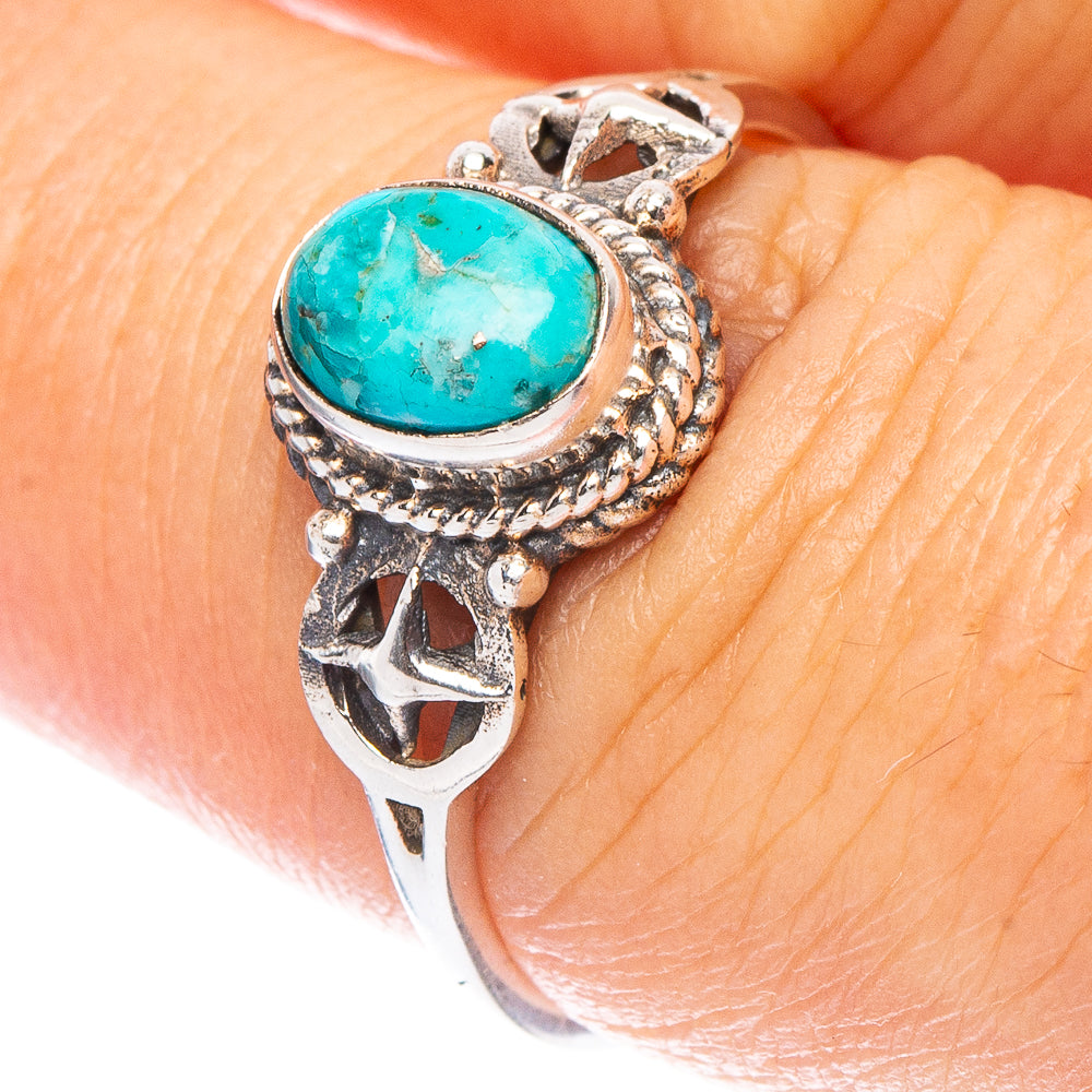 Value Arizona Turquoise Ring Size 7.75 (925 Sterling Silver) R7299