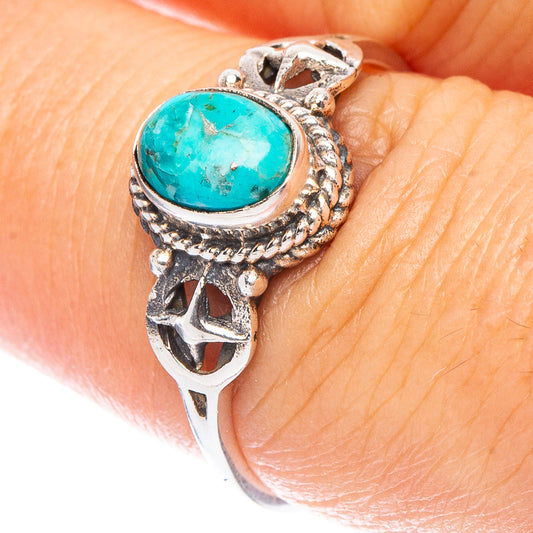 Value Arizona Turquoise Ring Size 7.75 (925 Sterling Silver) R7299