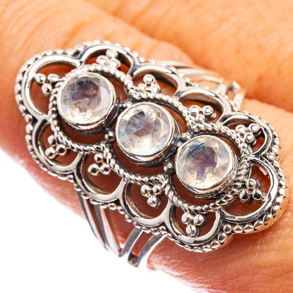 Rainbow Moonstone Ring Size 8.75 (925 Sterling Silver) R143129