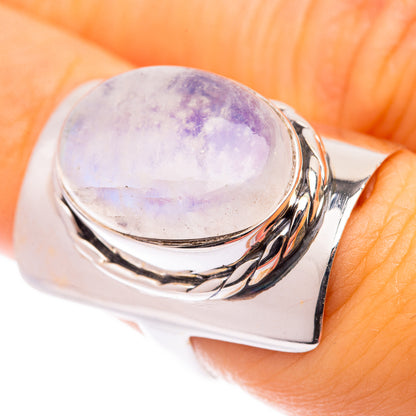 Rainbow Moonstone Ring Size 6.5 (925 Sterling Silver) R140892