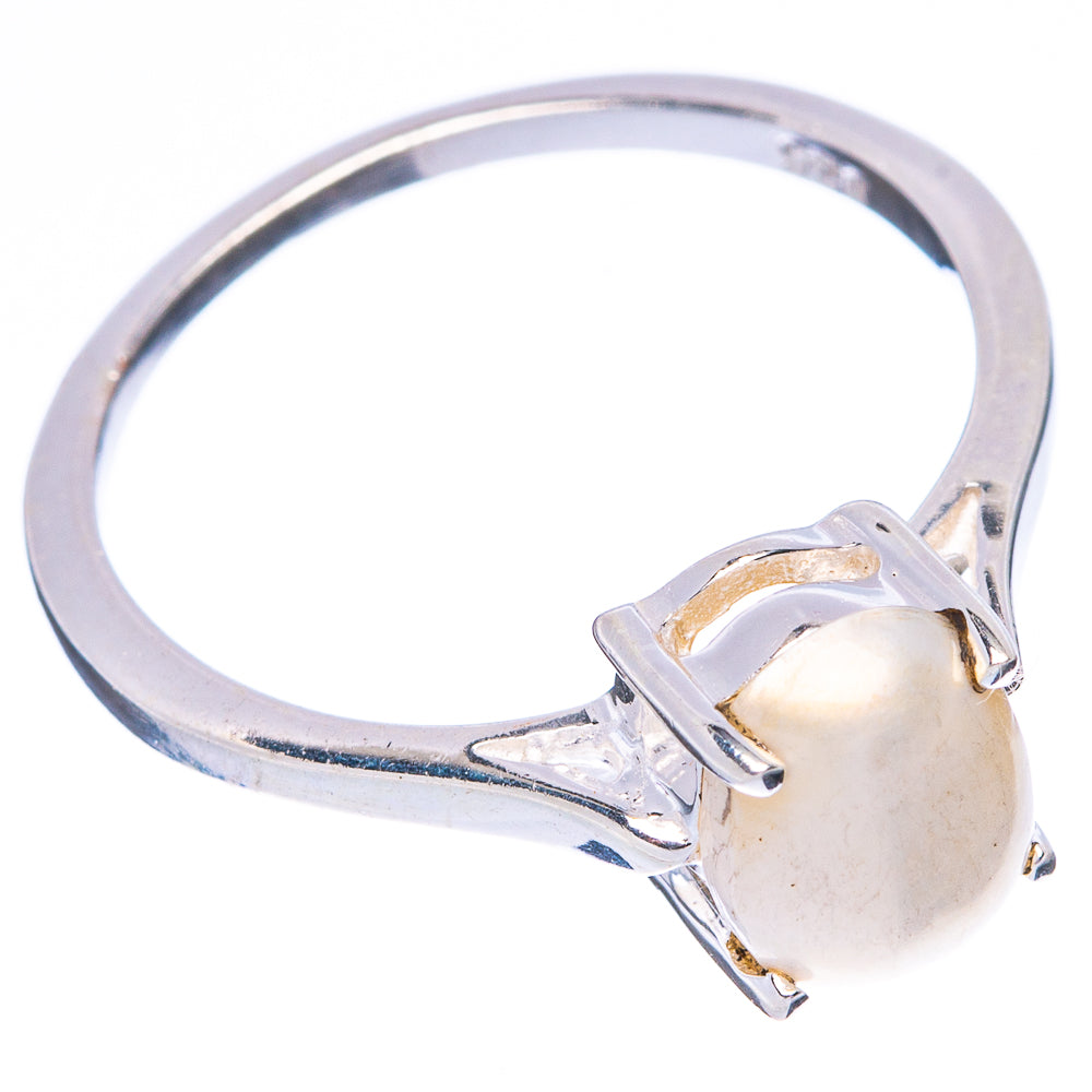 Rainbow Moonstone Dainty Ring Size 7.5 (925 Sterling Silver) R5888
