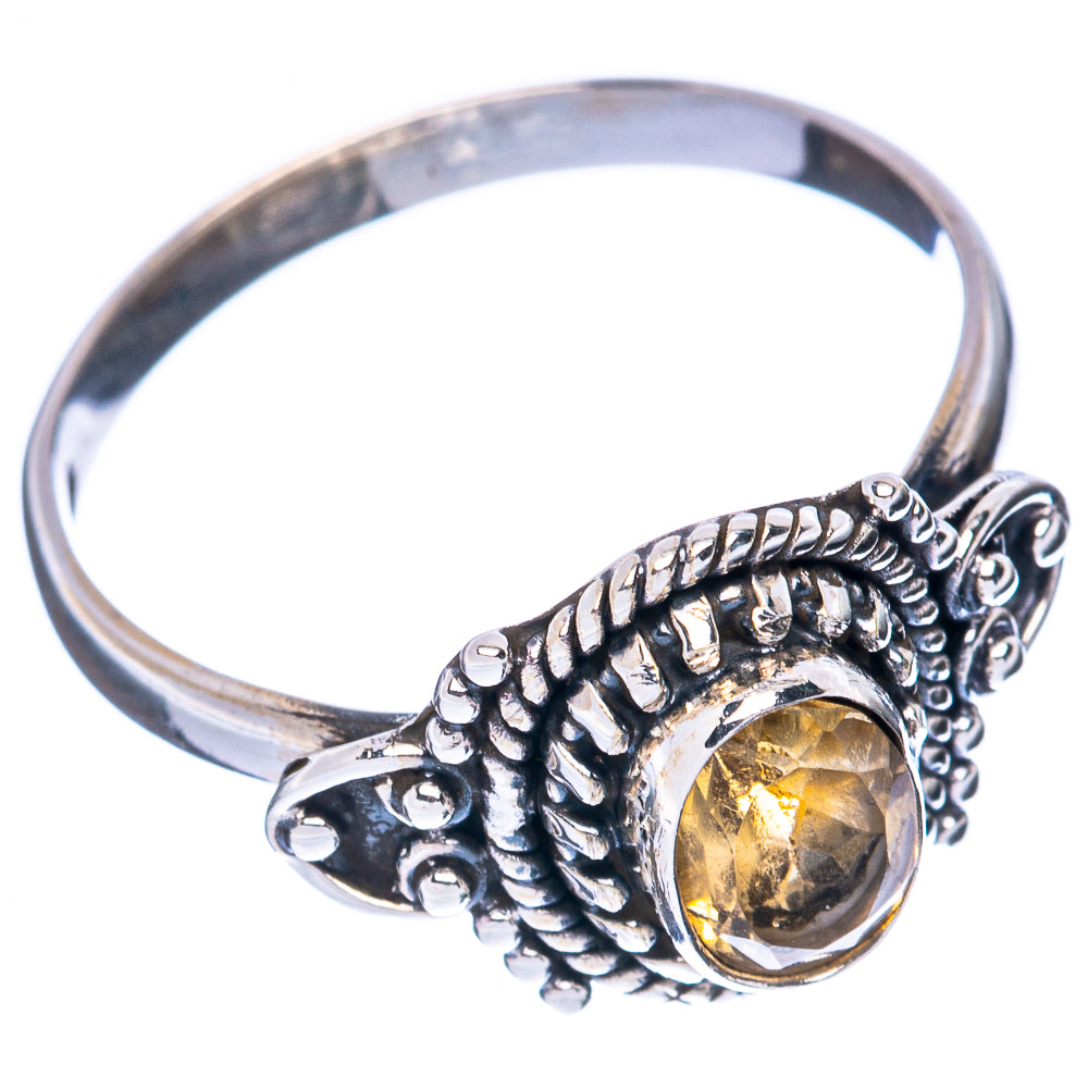Value Faceted Citrine Ring Size 8.25 (925 Sterling Silver) R3065