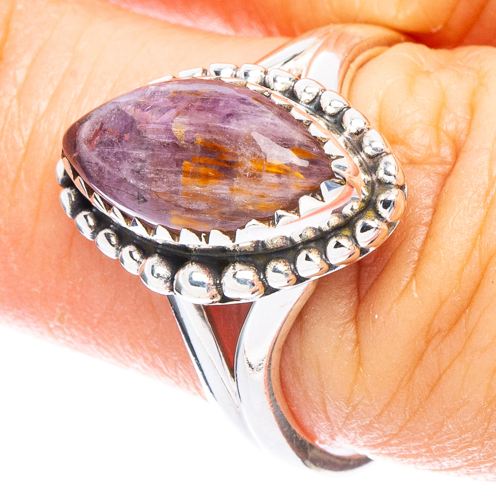 Cacoxenite Amethyst Ring Size 7.75 (925 Sterling Silver) R6634
