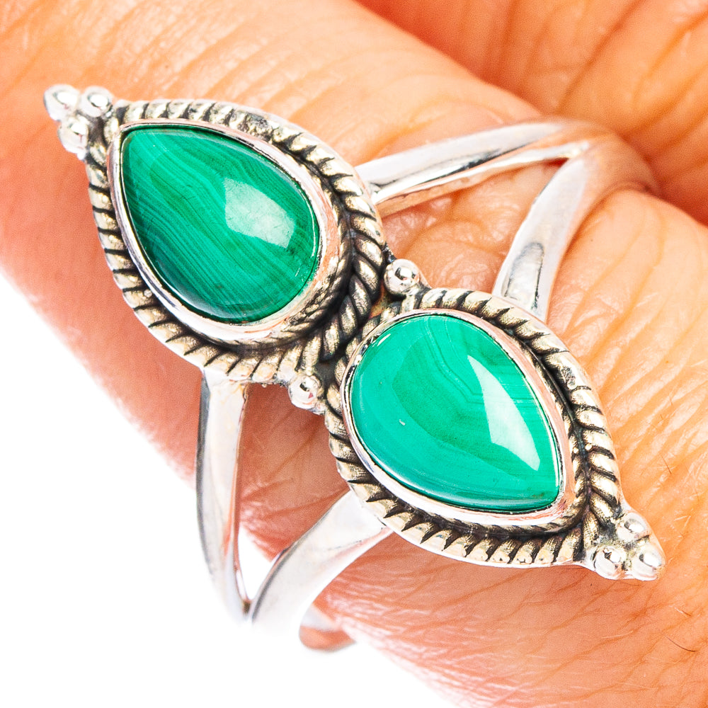 Malachite 925 Sterling Silver Ring Size 10.25 (925 Sterling Silver) R6279