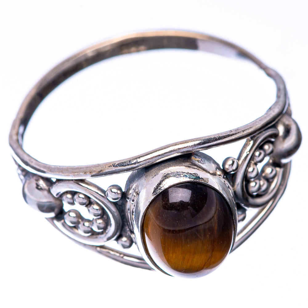 Tiger Eye Dainty Ring Size 9 (925 Sterling Silver) R145209