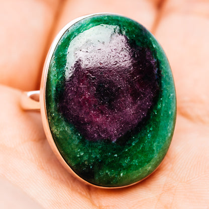 Fire Ruby Zoisite Ring Size 9.5 (.925 Sterling Silver)