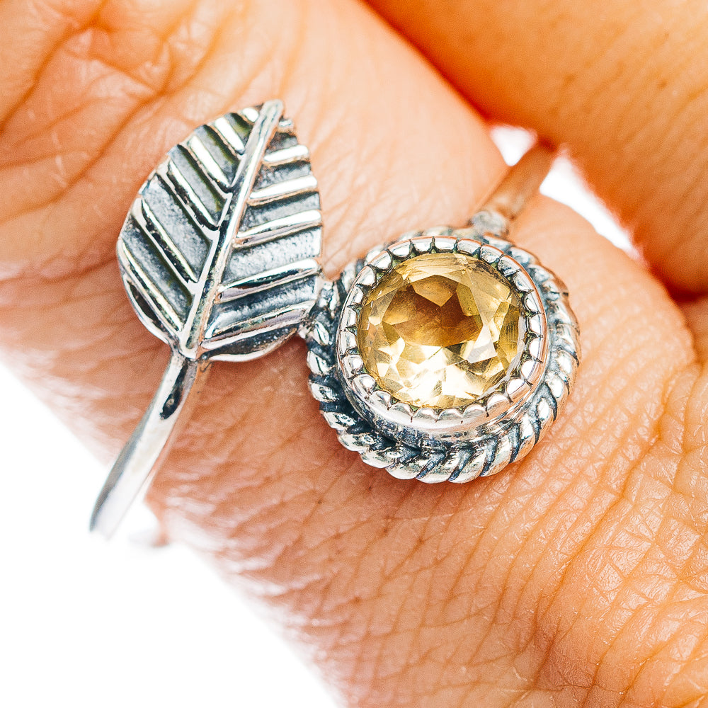 Southwestern Style Citrine Ring Size 10 (.925 Sterling Silver)