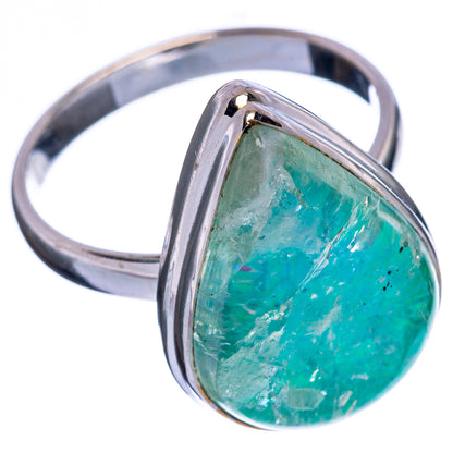 Large Green Moonstone Ring Size 12.5 (925 Sterling Silver) R146468