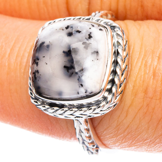 Dendritic Opal 925 Sterling Silver Premium Ring Size 7.75 (925 Sterling Silver) R6613
