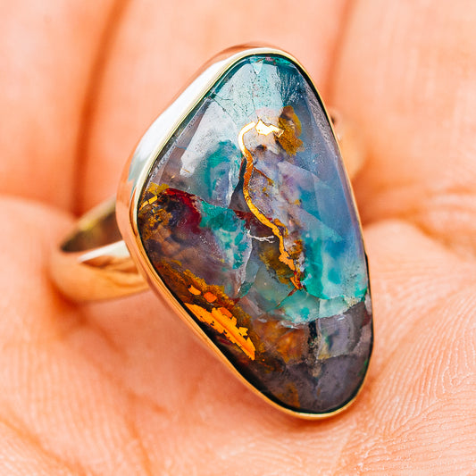 Confetti Chrysocolla Ring Size 7.5 (German Silver)