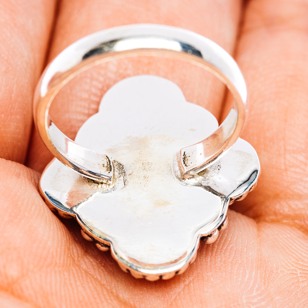 Pink Opal Ring Size 6.5 (.925 Sterling Silver)