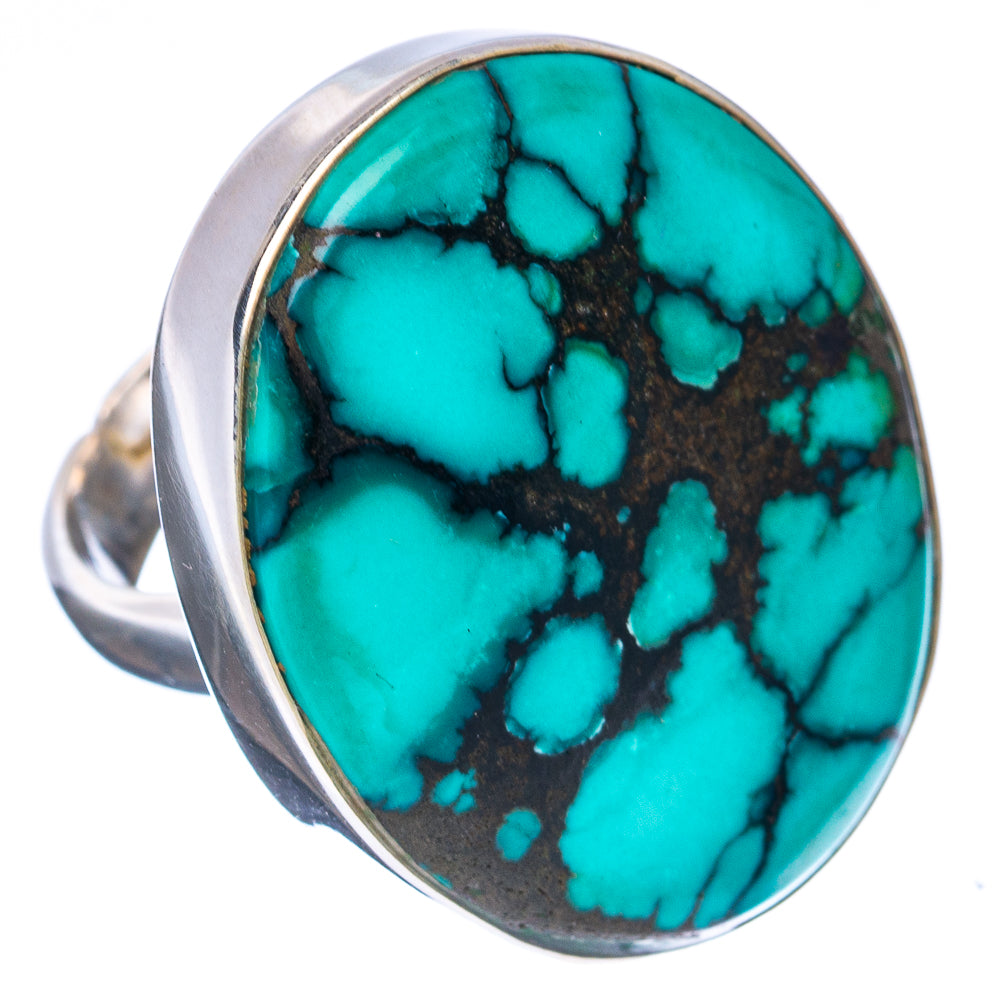 Premium Tibetan Turquoise Ring Size 6 Adjustable (.925 Sterling Silver)