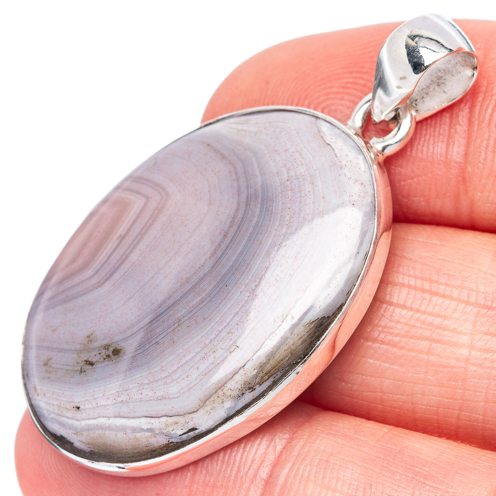 Botswana Agate Pendant 1 5/8" (925 Sterling Silver) P42219