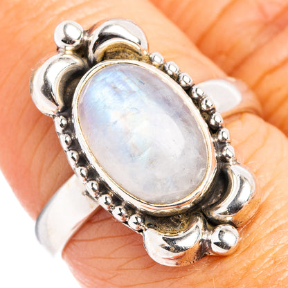 Rainbow Moonstone Ring Size 7.5 (.925 Sterling Silver)