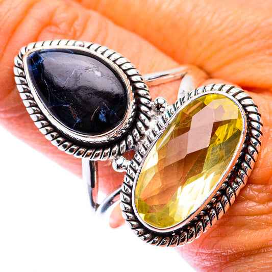 Large Faceted Citrine, Pietersite Ring Size 12 (925 Sterling Silver) RING140260
