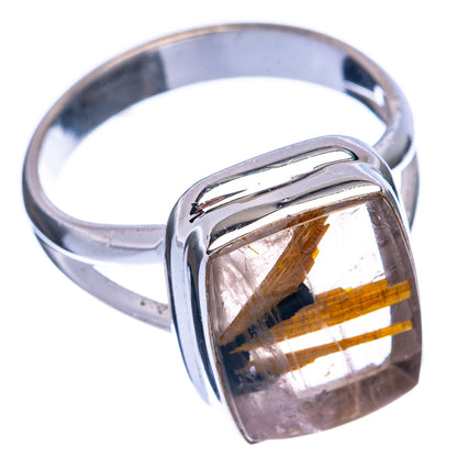 Rare Full Star Rutilated Quartz Ring Size 7.5 (925 Sterling Silver) R145577