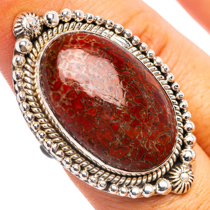 Premium Dinosaur Bone Ring Size 6.5 (.925 Sterling Silver)