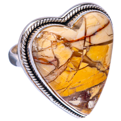 Large Brecciated Mookaite Ring Size 7.5 (925 Sterling Silver) R145296