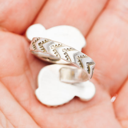 Exclusive Sierra Bella Turquoise, White Buffalo Turquoise Ring Size 8 Adjustable (.925 Sterling Silver)