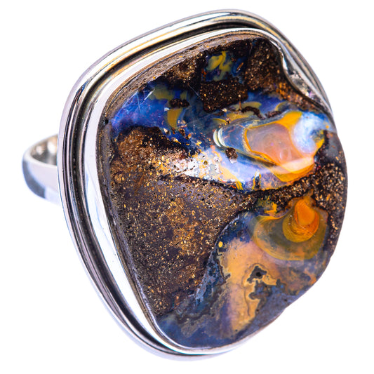 Large Boulder Opal Ring Size 6.75 (925 Sterling Silver) R140839