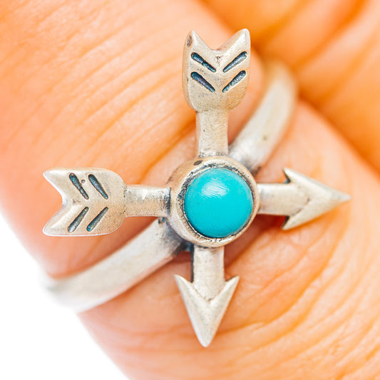 Mojave Turquoise Arrow Ring Size 7 (.925 Sterling Silver)