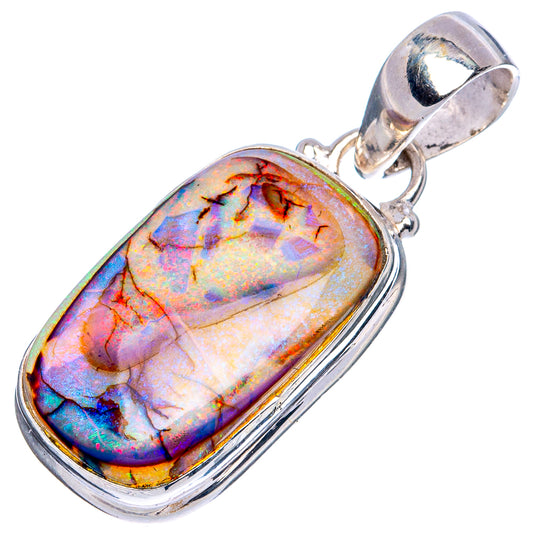 Rare Sterling Opal Pendant 1 3/8" (925 Sterling Silver) P43304