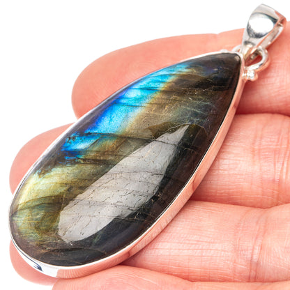 Labradorite Pendant 2 1/4" (925 Sterling Silver) P42550