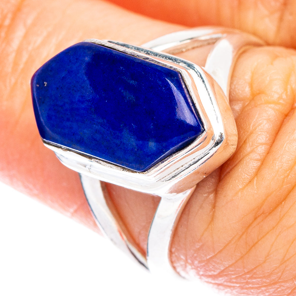 Lapis Lazuli Dainty Ring Size 6.5 (925 Sterling Silver) R147028