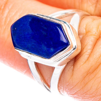 Lapis Lazuli Dainty Ring Size 6.5 (925 Sterling Silver) R147028