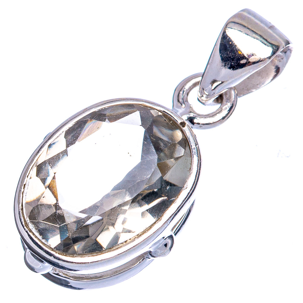 Value White Quartz Pendant 1 1/8" (925 Sterling Silver) P42094