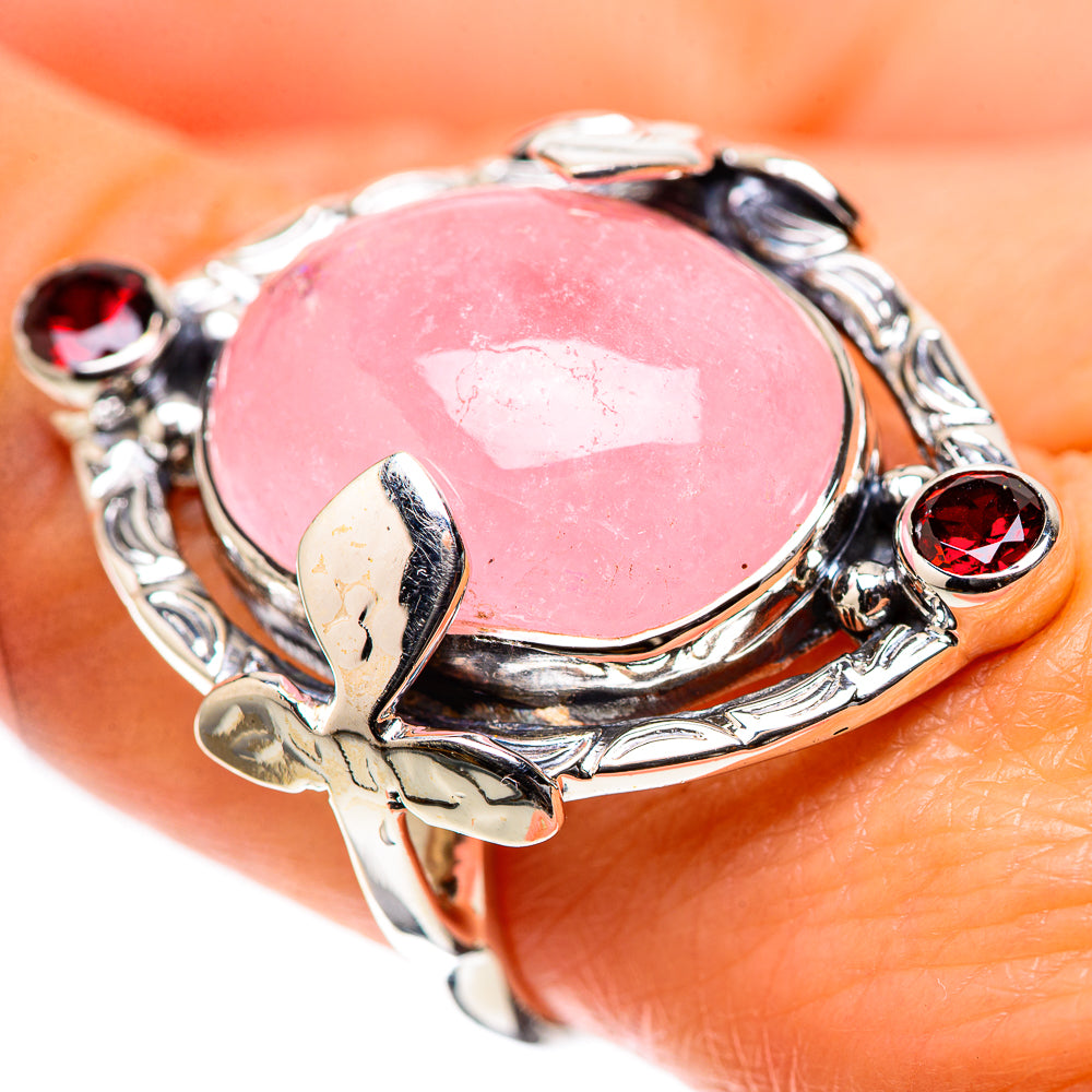 Signature Morganite, Garnet Ring Size 9 (925 Sterling Silver) RING138303