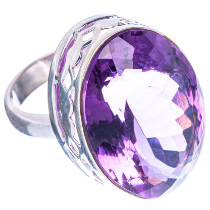 Rare Faceted Amethyst Ring Size 5.5 (925 Sterling Silver) R147184