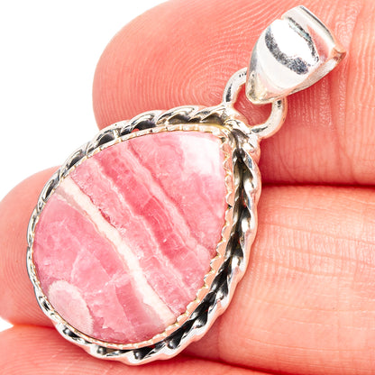Rhodochrosite Pendant 1 3/8" (.925 Sterling Silver)
