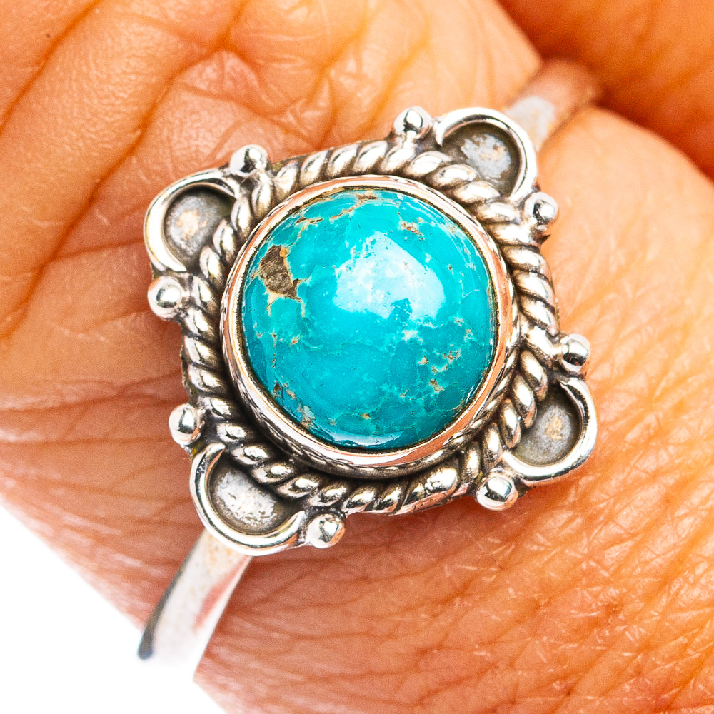 Sonoran South Hill Turquoise Dainty Ring Size 9 (.925 Sterling Silver)