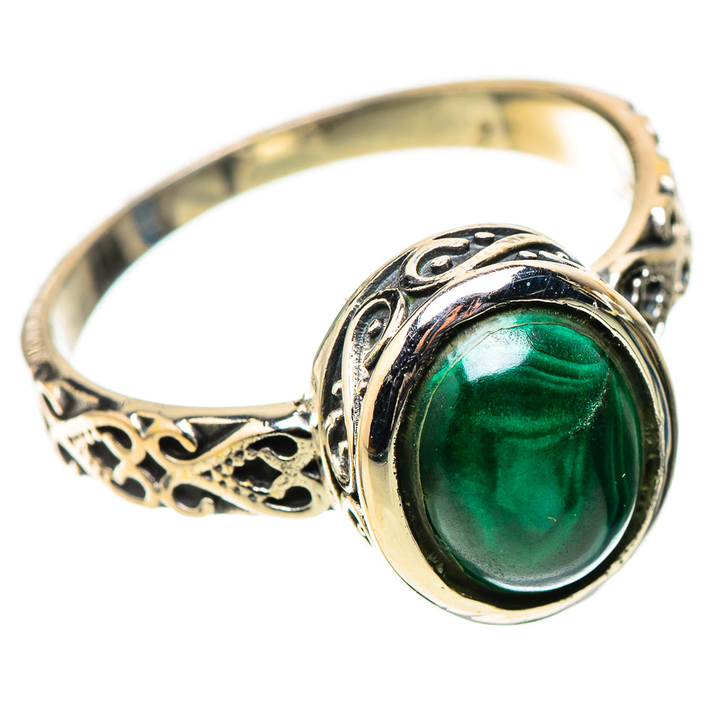 Malachite Dainty Ring Size 6 (925 Sterling Silver) RING138187