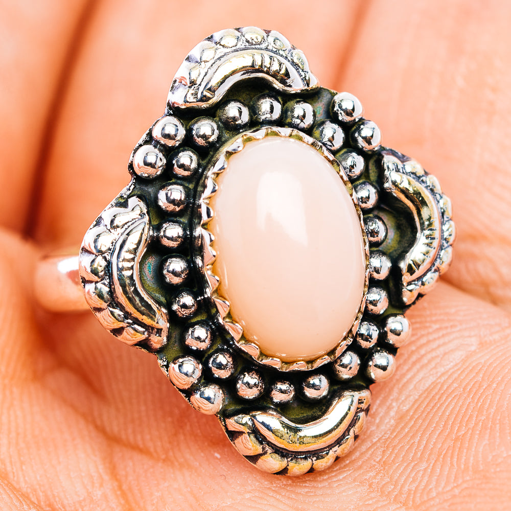 Pink Opal Ring Size 6.5 (.925 Sterling Silver)