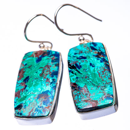 Shattuckite Earrings 1 1/2" (925 Sterling Silver) E432235
