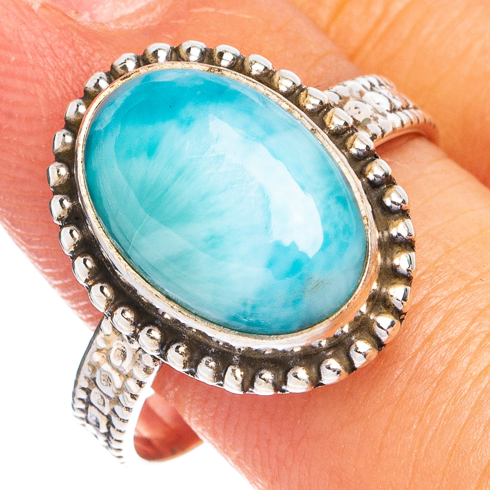 Rare Larimar Ring Size 7 (.925 Sterling Silver)