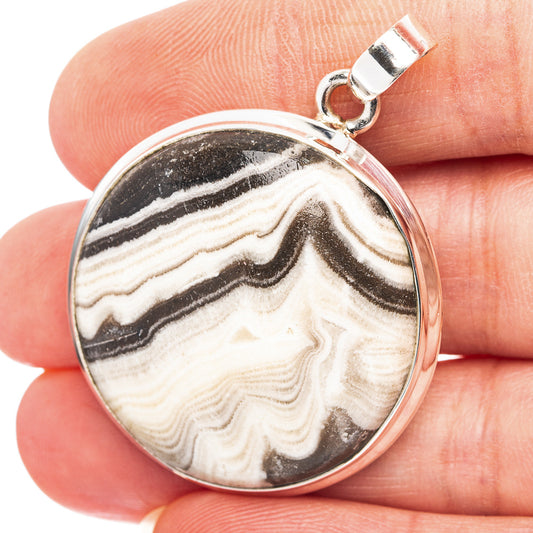 Prairie Agate Pendant 1 3/4" (.925 Sterling Silver)