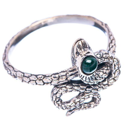 Malachite Snake 925 Sterling Silver Ring Size 6.75 (925 Sterling Silver) R5463