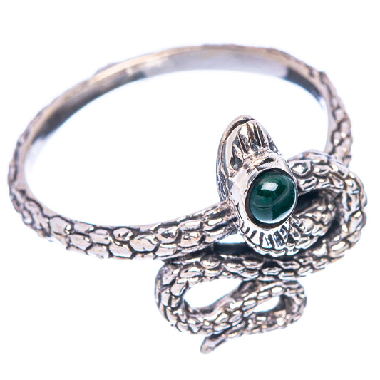 Malachite Snake 925 Sterling Silver Ring Size 6.75 (925 Sterling Silver) R5463