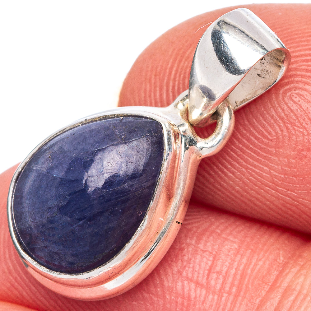 Rare Natural Tanzanite Pendant 7/8" (925 Sterling Silver) P39949