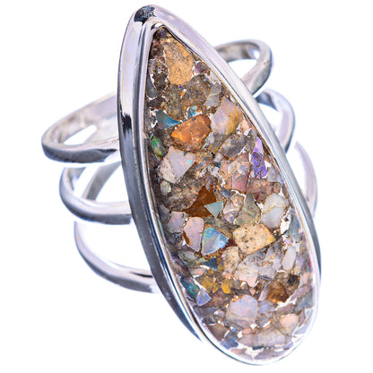 Large Brecciated Ethiopian Opal Ring Size 7.75 (925 Sterling Silver) R144377