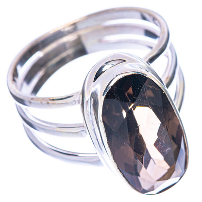Smoky Quartz Ring Size 8.25 (925 Sterling Silver) R1754