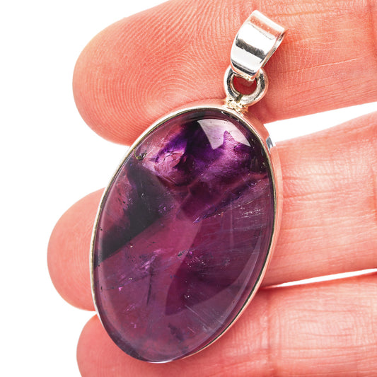 Star Amethyst Pendant 1 5/8" (.925 Sterling Silver)